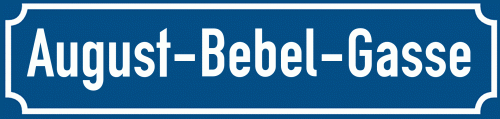 Straßenschild August-Bebel-Gasse