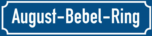 Straßenschild August-Bebel-Ring zum kostenlosen Download