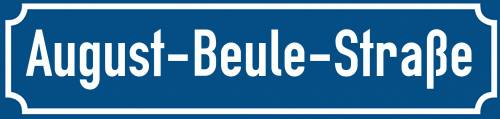 Straßenschild August-Beule-Straße