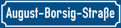 Straßenschild August-Borsig-Straße