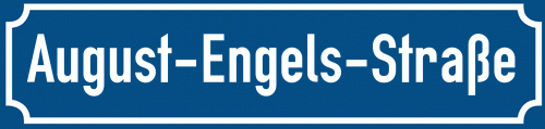 Straßenschild August-Engels-Straße