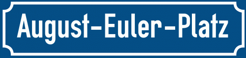 Straßenschild August-Euler-Platz