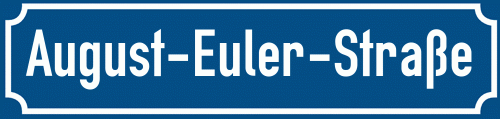 Straßenschild August-Euler-Straße