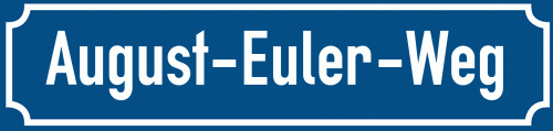 Straßenschild August-Euler-Weg