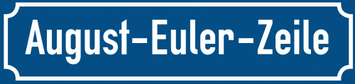 Straßenschild August-Euler-Zeile