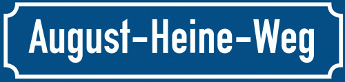Straßenschild August-Heine-Weg