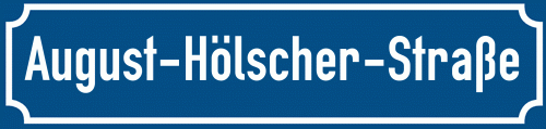 Straßenschild August-Hölscher-Straße