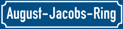 Straßenschild August-Jacobs-Ring