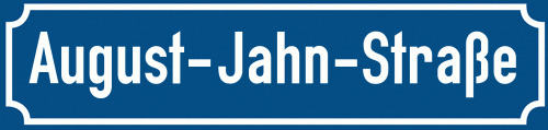 Straßenschild August-Jahn-Straße