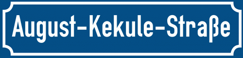 Straßenschild August-Kekule-Straße