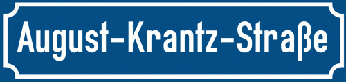Straßenschild August-Krantz-Straße