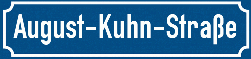 Straßenschild August-Kuhn-Straße