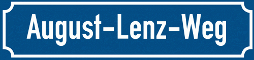 Straßenschild August-Lenz-Weg