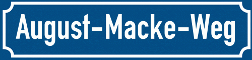 Straßenschild August-Macke-Weg