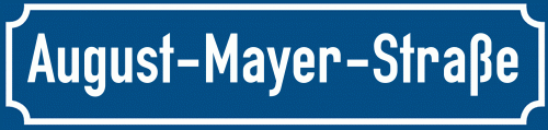 Straßenschild August-Mayer-Straße