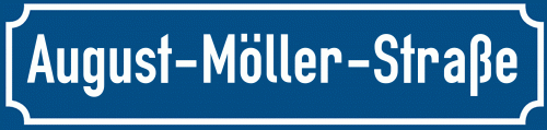 Straßenschild August-Möller-Straße zum kostenlosen Download