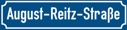 Straßenschild August-Reitz-Straße