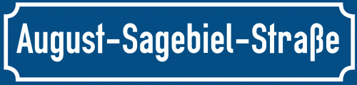 Straßenschild August-Sagebiel-Straße