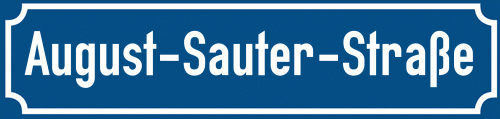 Straßenschild August-Sauter-Straße
