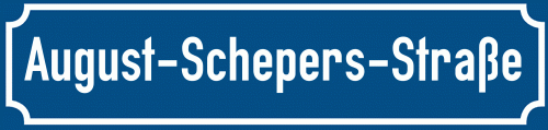 Straßenschild August-Schepers-Straße