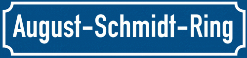 Straßenschild August-Schmidt-Ring zum kostenlosen Download