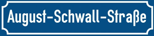 Straßenschild August-Schwall-Straße