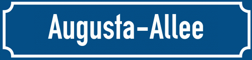 Straßenschild Augusta-Allee