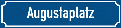 Straßenschild Augustaplatz
