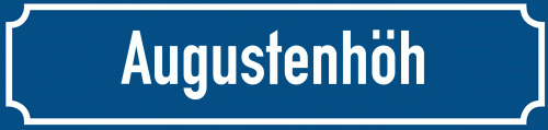 Straßenschild Augustenhöh