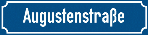 Straßenschild Augustenstraße zum kostenlosen Download