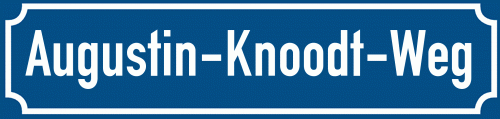 Straßenschild Augustin-Knoodt-Weg