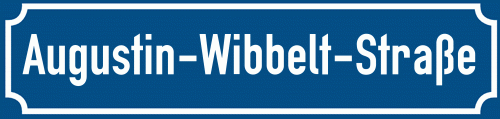 Straßenschild Augustin-Wibbelt-Straße zum kostenlosen Download