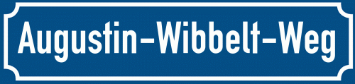 Straßenschild Augustin-Wibbelt-Weg