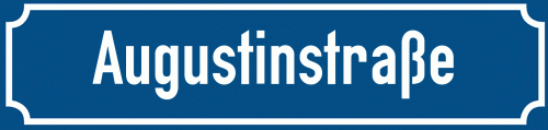Straßenschild Augustinstraße