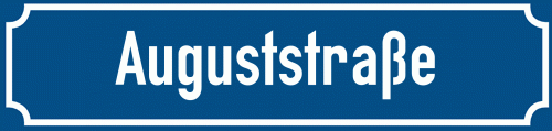 Straßenschild Auguststraße