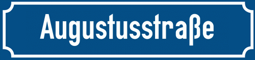Straßenschild Augustusstraße zum kostenlosen Download