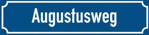 Straßenschild Augustusweg zum kostenlosen Download