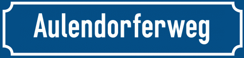 Straßenschild Aulendorferweg
