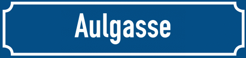 Straßenschild Aulgasse