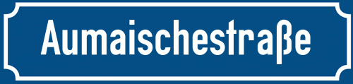 Straßenschild Aumaischestraße zum kostenlosen Download