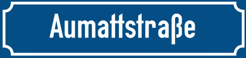 Straßenschild Aumattstraße zum kostenlosen Download