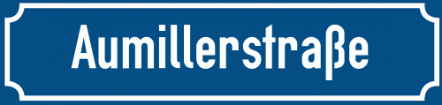 Straßenschild Aumillerstraße