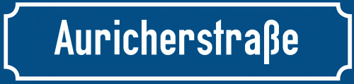 Straßenschild Auricherstraße