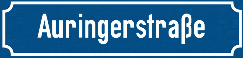 Straßenschild Auringerstraße
