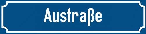 Straßenschild Austraße