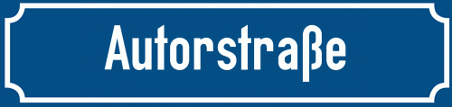 Straßenschild Autorstraße