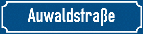 Straßenschild Auwaldstraße