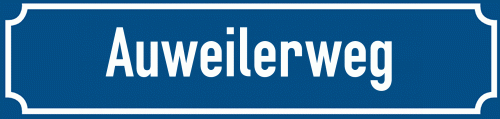 Straßenschild Auweilerweg