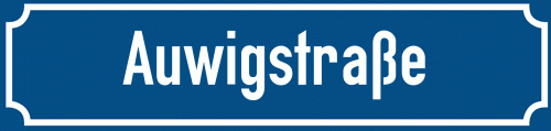 Straßenschild Auwigstraße