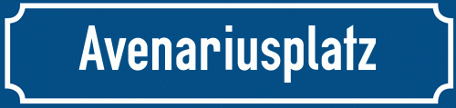 Straßenschild Avenariusplatz